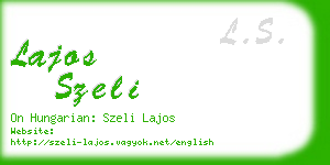 lajos szeli business card